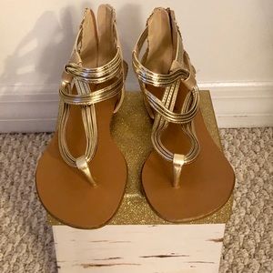 Bruno Menegatti Glitter Gold Sandals
